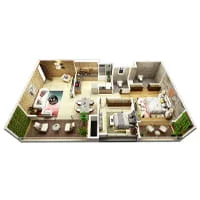Sai Aura Pimple Saudagar 2 BHK Floor Plan Image